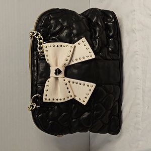 Betsey Johnson Black and Cream Bag